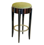 Macassar Ebony Base with Black Lacquer legs with gold footring