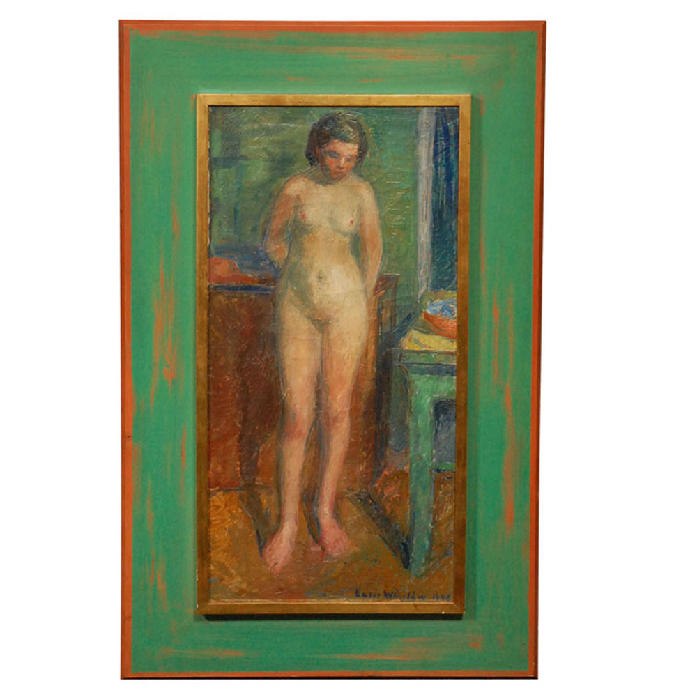 antique french painting of female nude