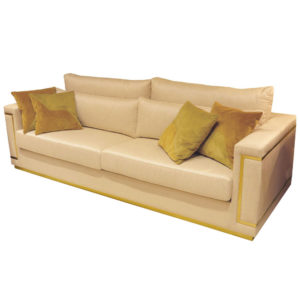 Modern Sofa with metal inlays
