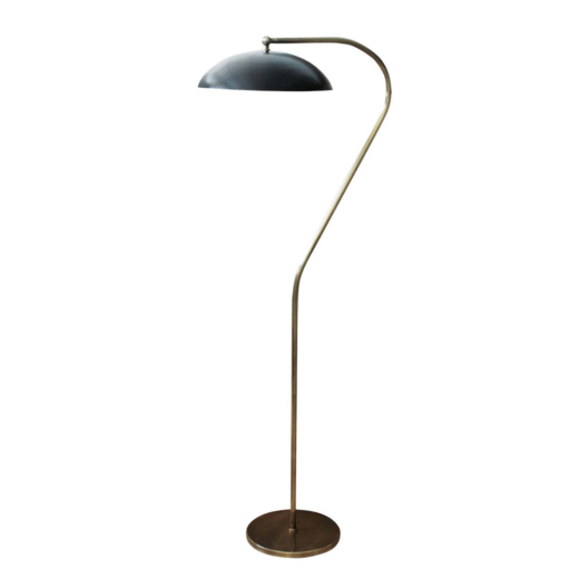 Mid Century Modern Floor Lamp In Brass, Brass Mid Century Floor Lamp