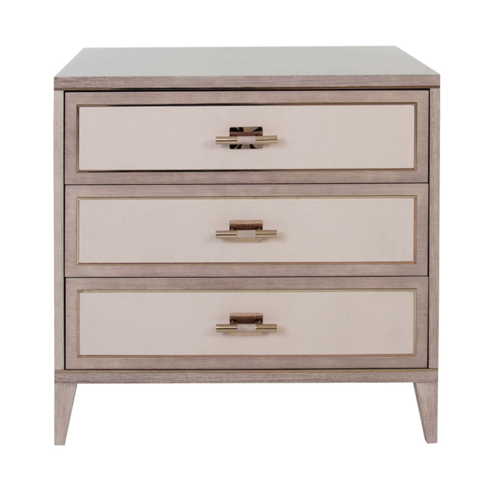 nightstand with 3 drawers