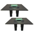 Pair of Square dining tables in black