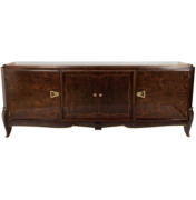 Brow sideboard in Rio Palisander with brass hardware and accents.