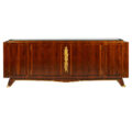 French Antique Brazilian Mahogany sideboard with gilded and gold leaf details.